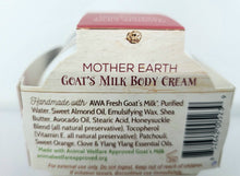 Load image into Gallery viewer, Goat's Milk Body Cream - Mother Earth