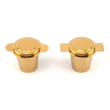 Load image into Gallery viewer, Silver & Yellow Gold Mesh Tea Infuser- Basket W/ Lid