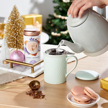 Load image into Gallery viewer, Annette™ 3D Ceramic Mug w/ Tea Infuser - Souk Mint
