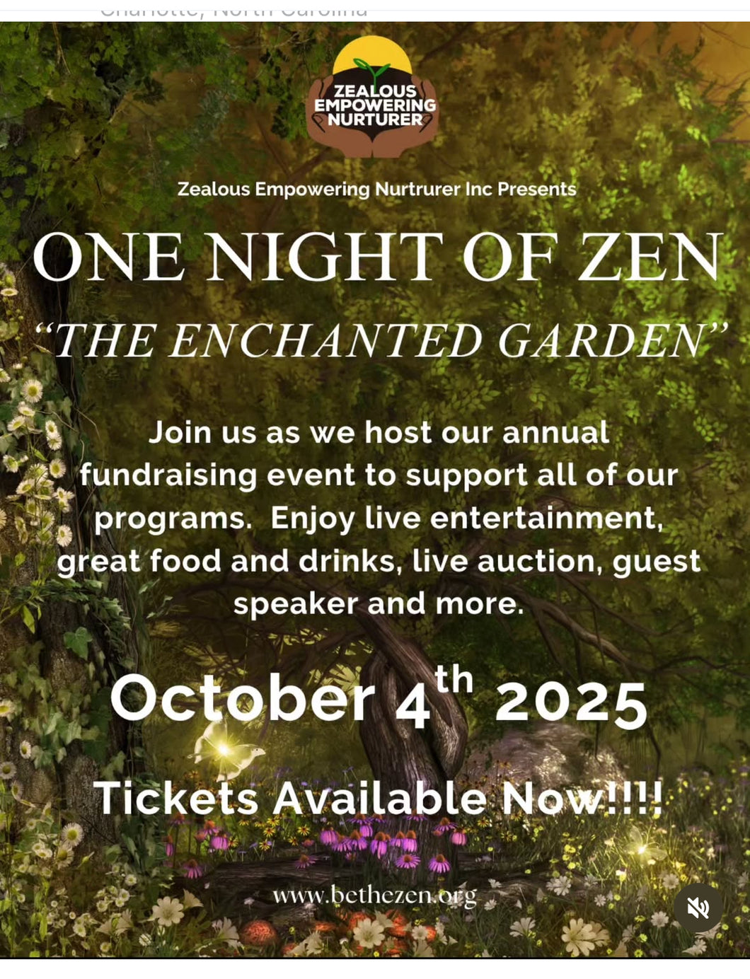 ONE NIGHT OF ZEN ECHANTED GARDEN