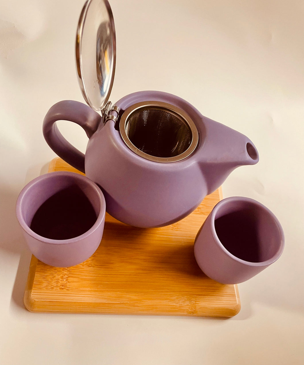 Tea pot set w/strainer